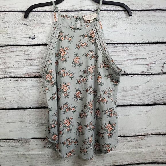 SWEET WANDERER LARGE Mint Green Floral Top - Picture 1 of 7